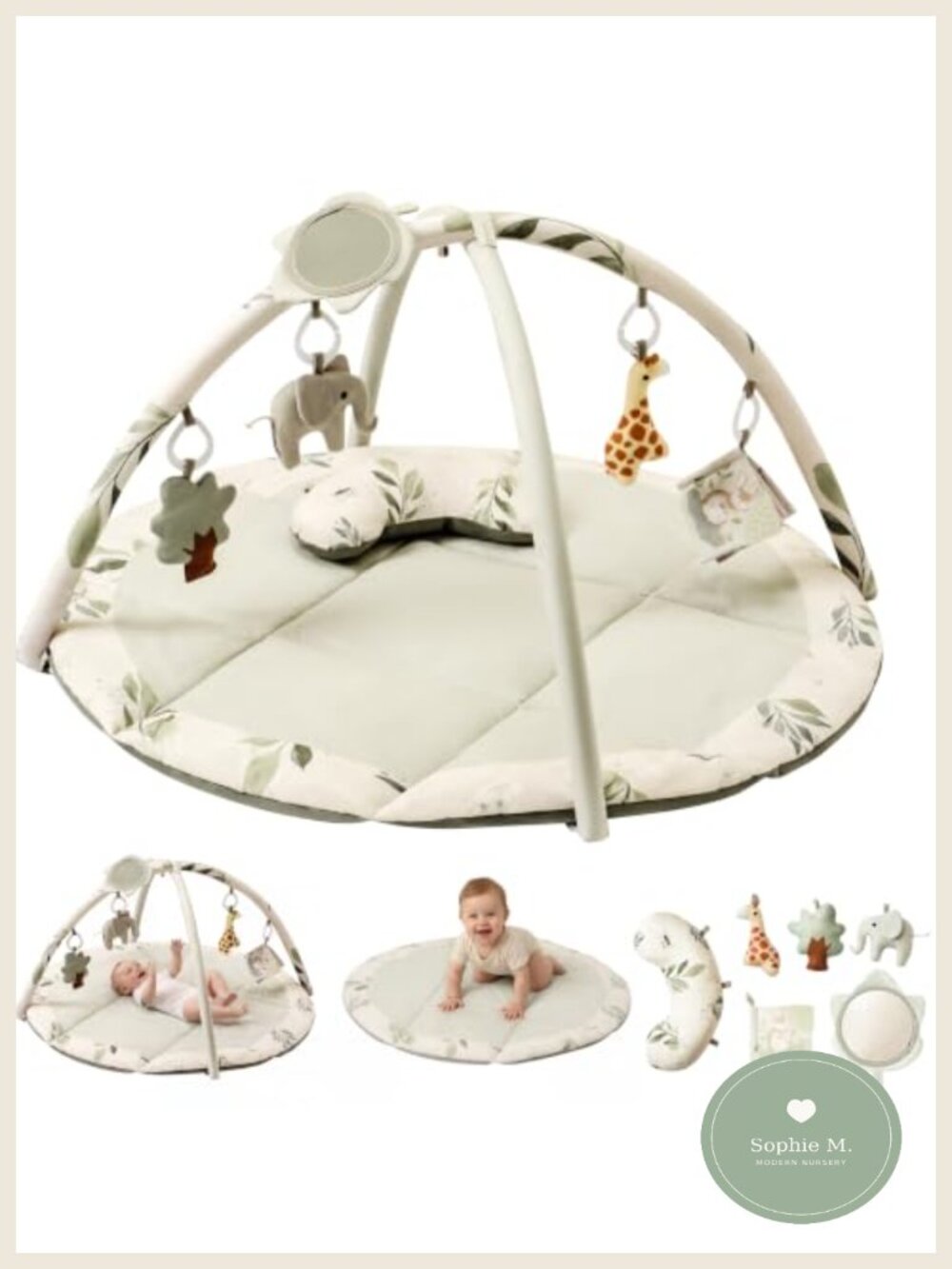5-in-1 Baby Play Gym Tummy Time Mat Sensory Activity Center Newborn Toddler